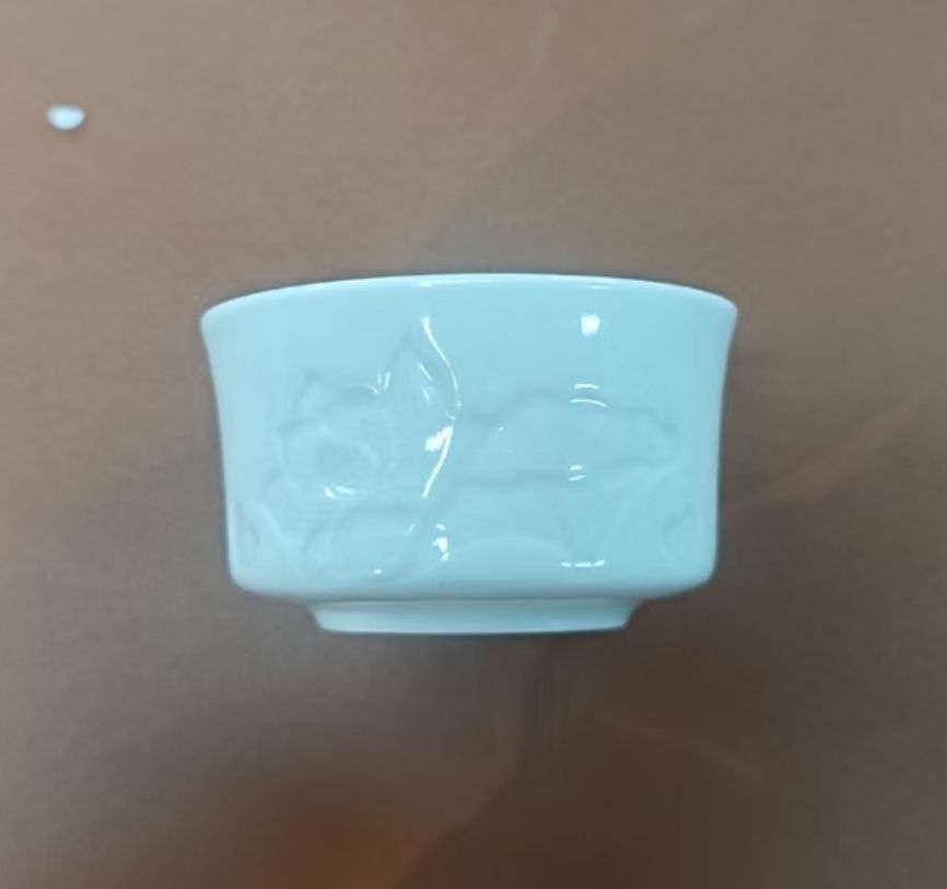 景德镇国企好瓷推荐官影青雕刻荷花主人杯