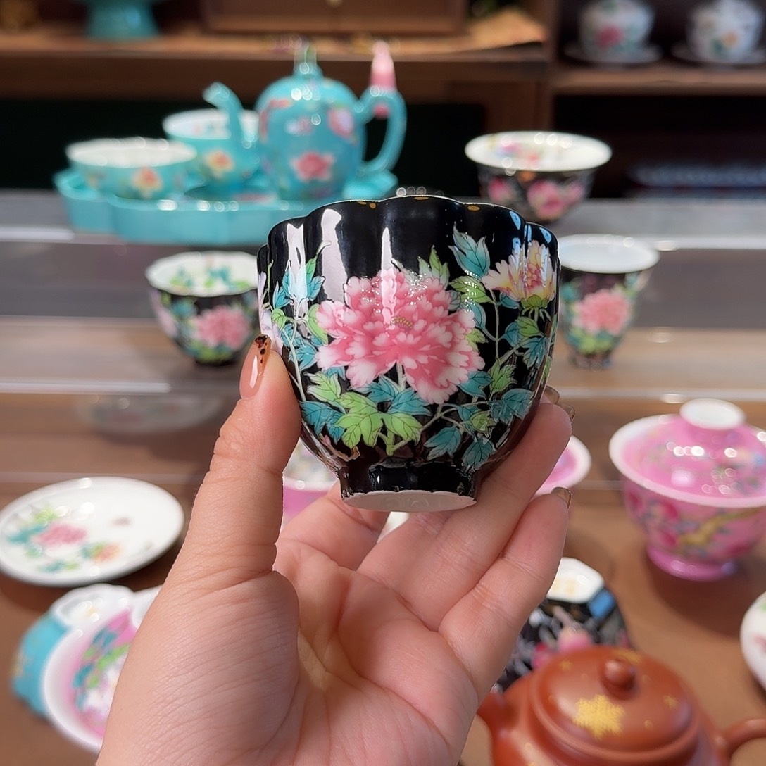 珐琅彩主人杯茶具套装