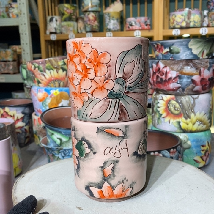 红陶景德镇艺术手绘作品