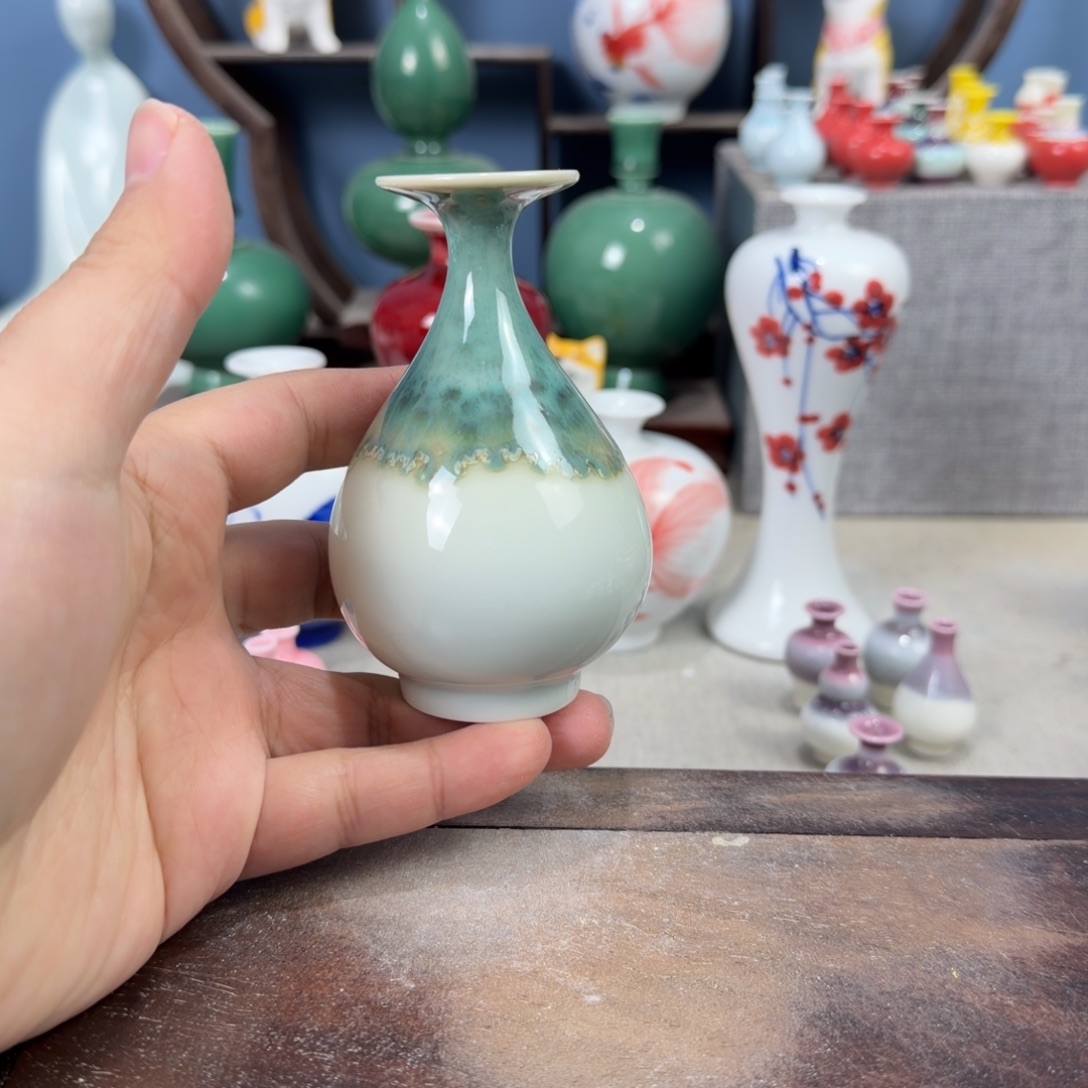陶瓷手工小花器摆件