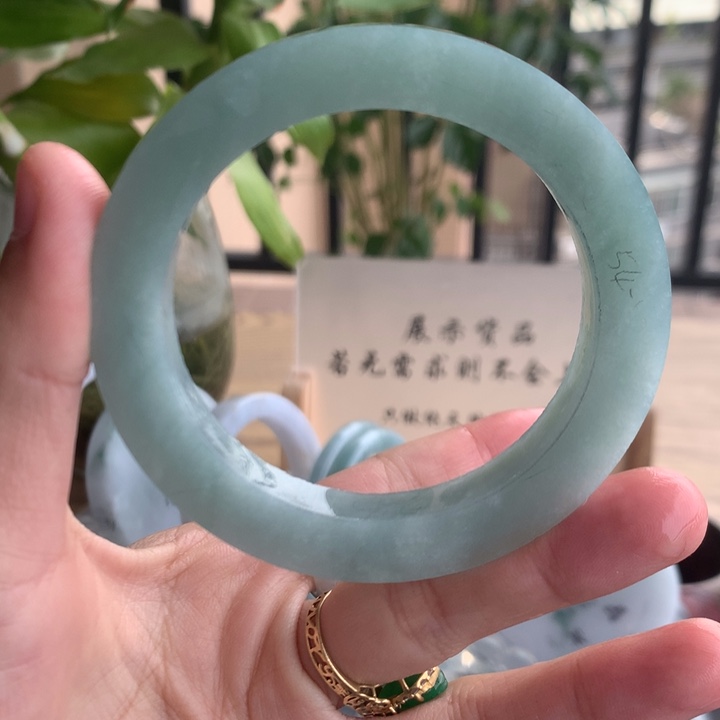 定制翡翠未镶嵌手镯54-59美人条