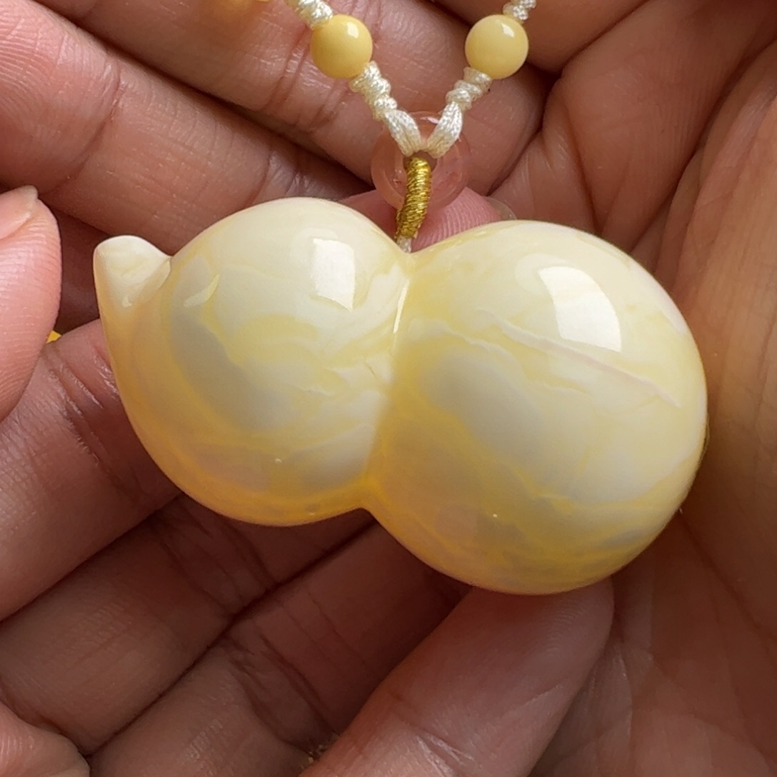 未镶嵌毛衣链蜜蜡无优化