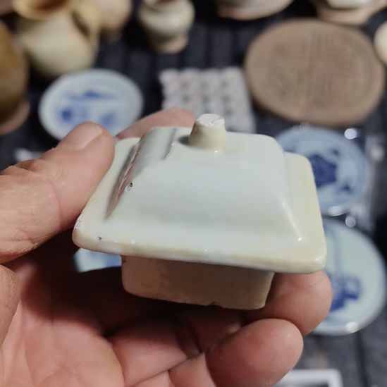 瓷片青花影青杯垫学习标本