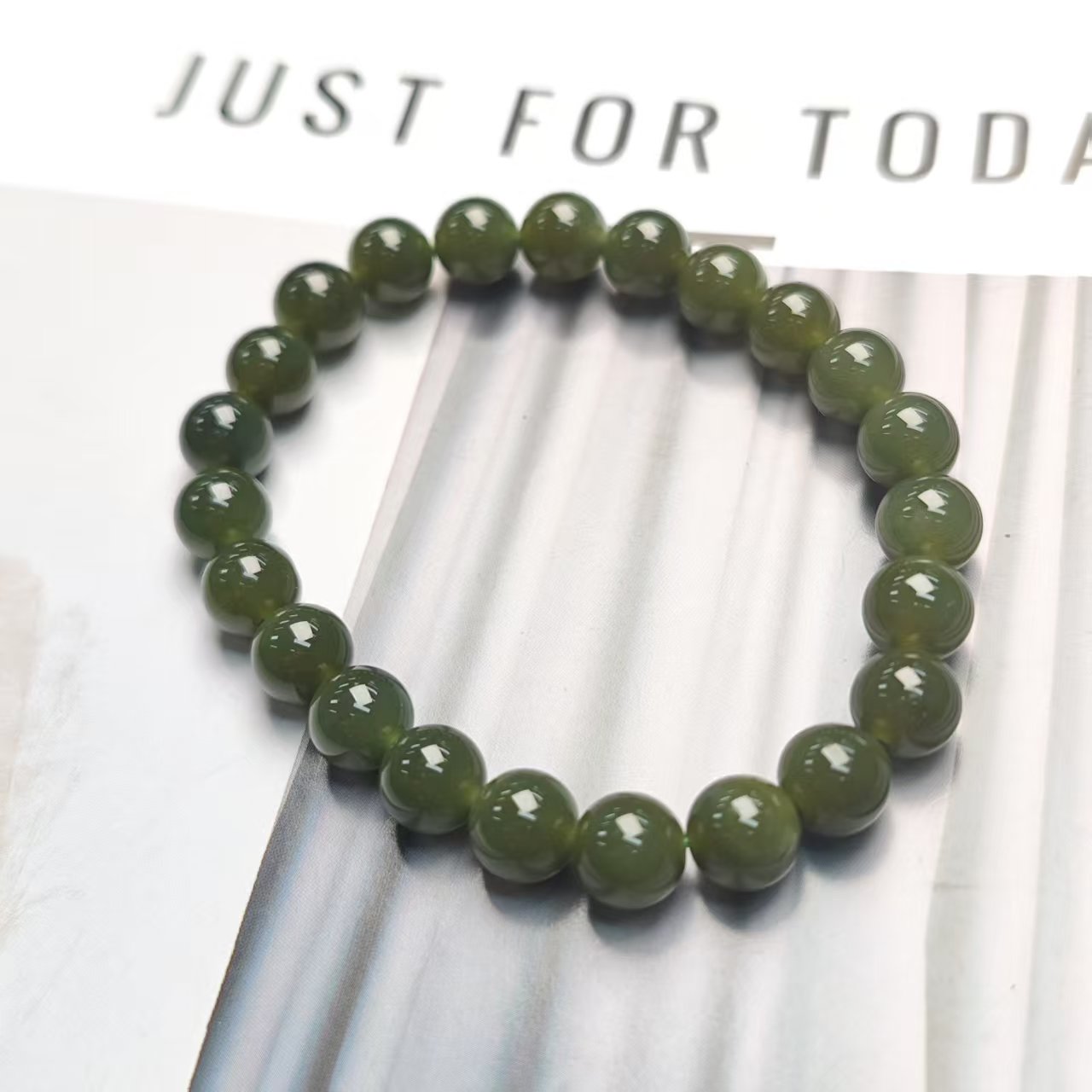 【有情】和田碧玉素圈手链7+(多样发其一) MY249