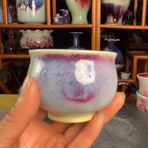 瓷片用****2牛家钧窑牛自恒老师钧瓷杯