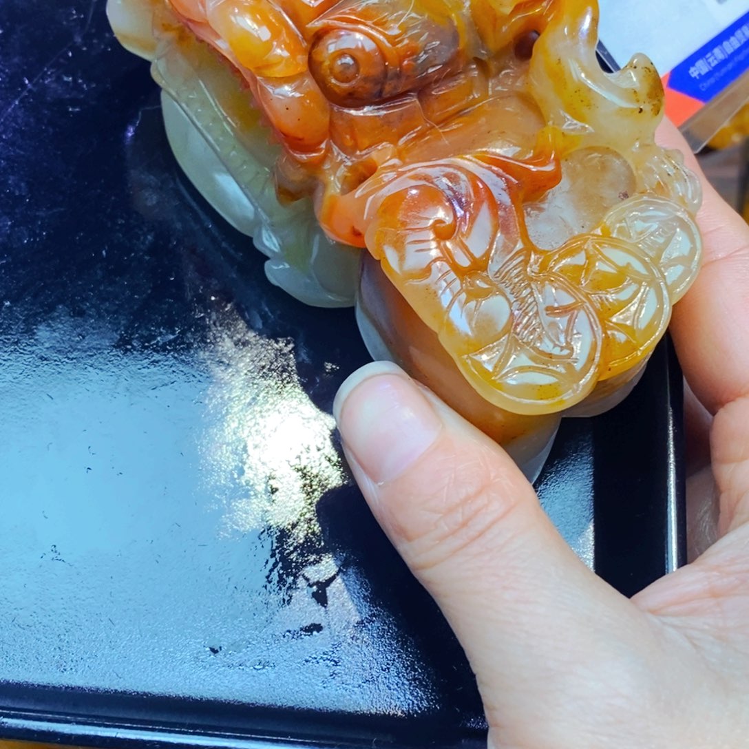 未镶嵌石英质玉（黄龙玉）吊坠(不含链)