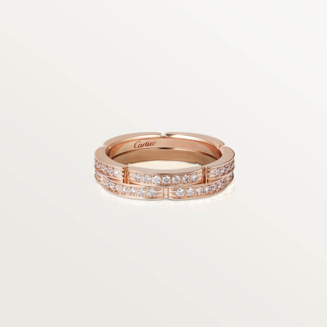 未使用 Cartier/卡地亚 Maillon Panthere双排钻戒指 49码/21年