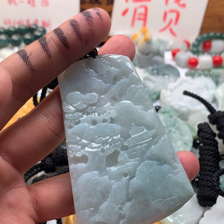 颈饰未镶嵌翡翠保真天然a货翡翠