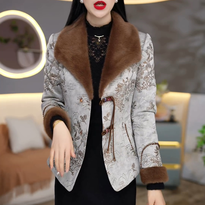 国风爆款加厚羽绒服女2025秋冬新款小个子妈妈短款保暖白鸭绒外套