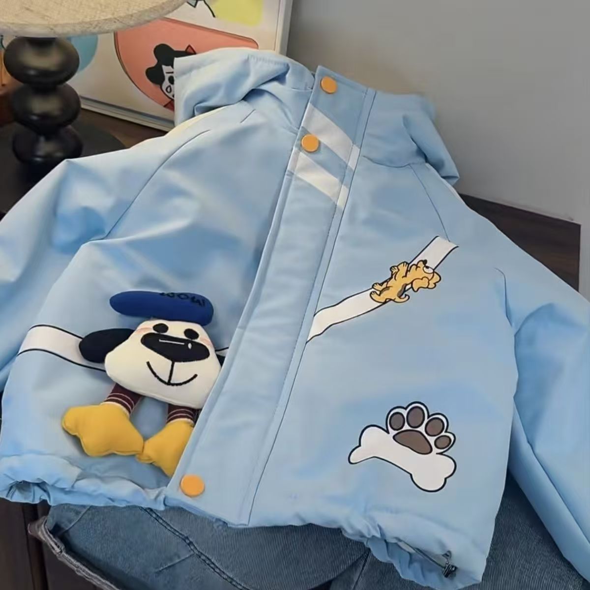 男童外套秋冬款冬季厚棉服爆款宝宝加绒加厚棉衣棉袄童装F55