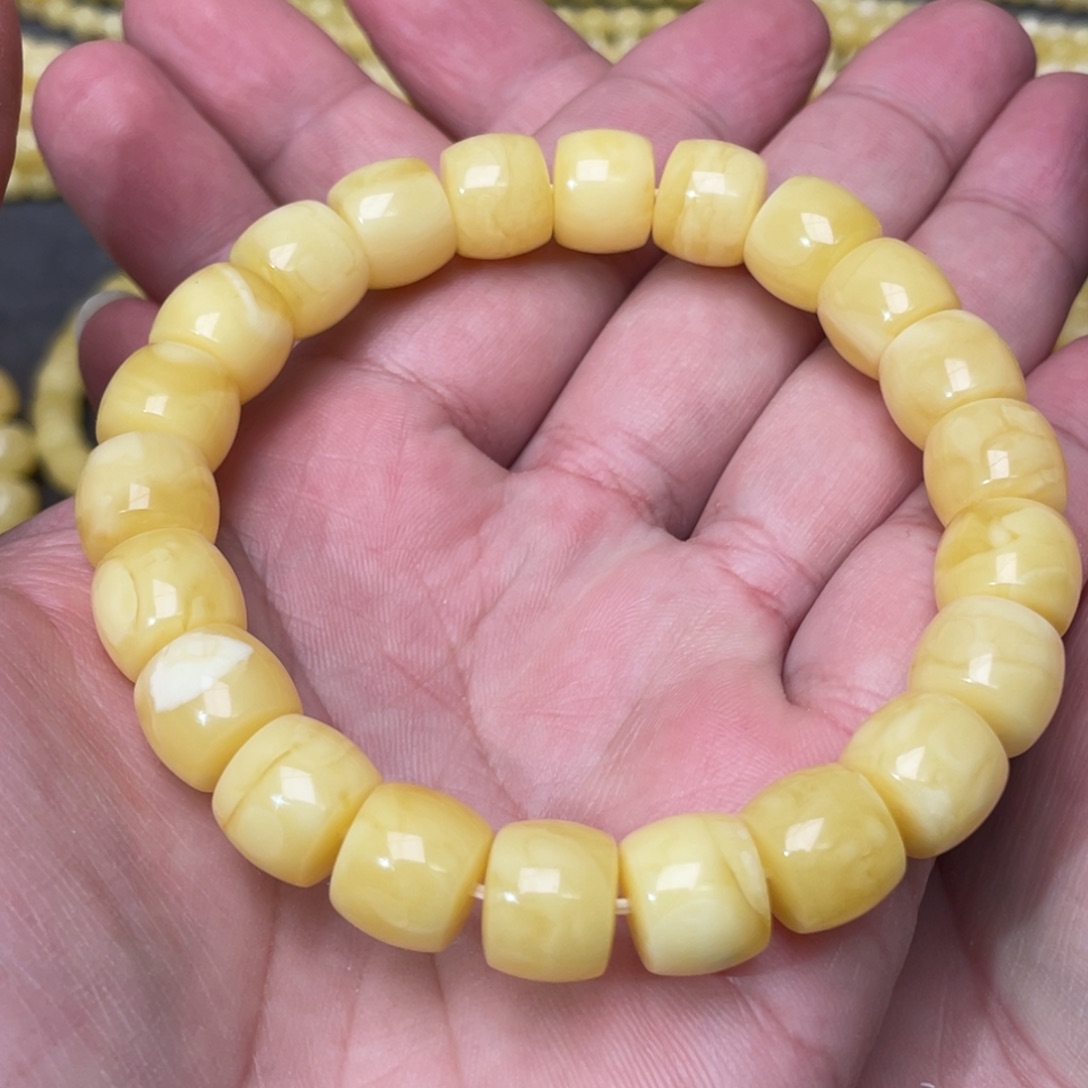 蜜蜡裸石未镶嵌蜜蜡手串 11.3mm