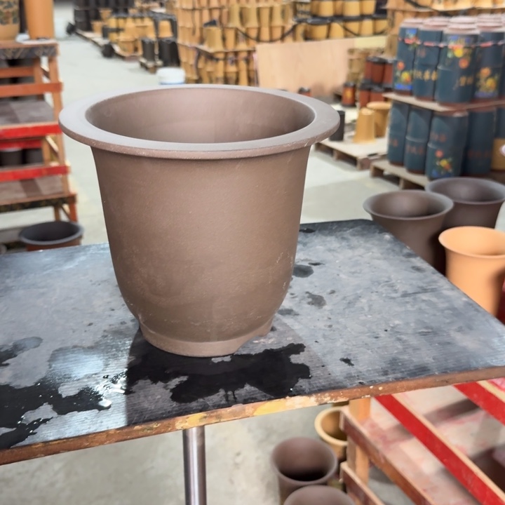 紫砂花盆高度22口径25