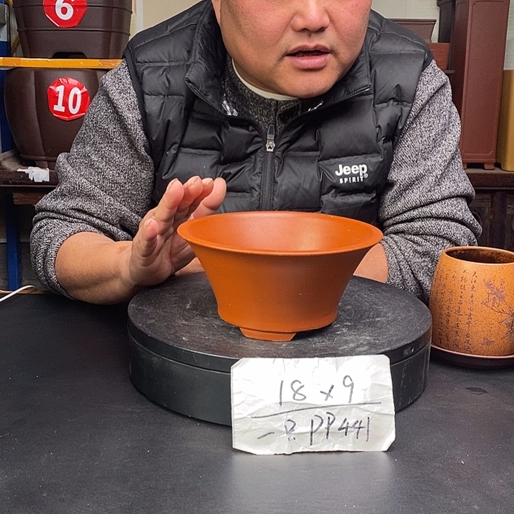 紫砂花盆货号一只PP441