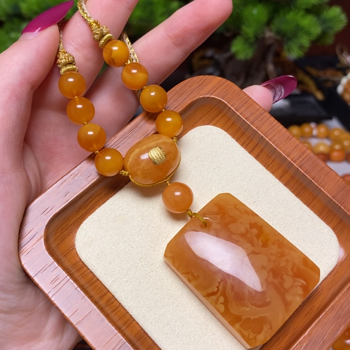 【闪购商品】蜜蜡颈饰未镶嵌项链