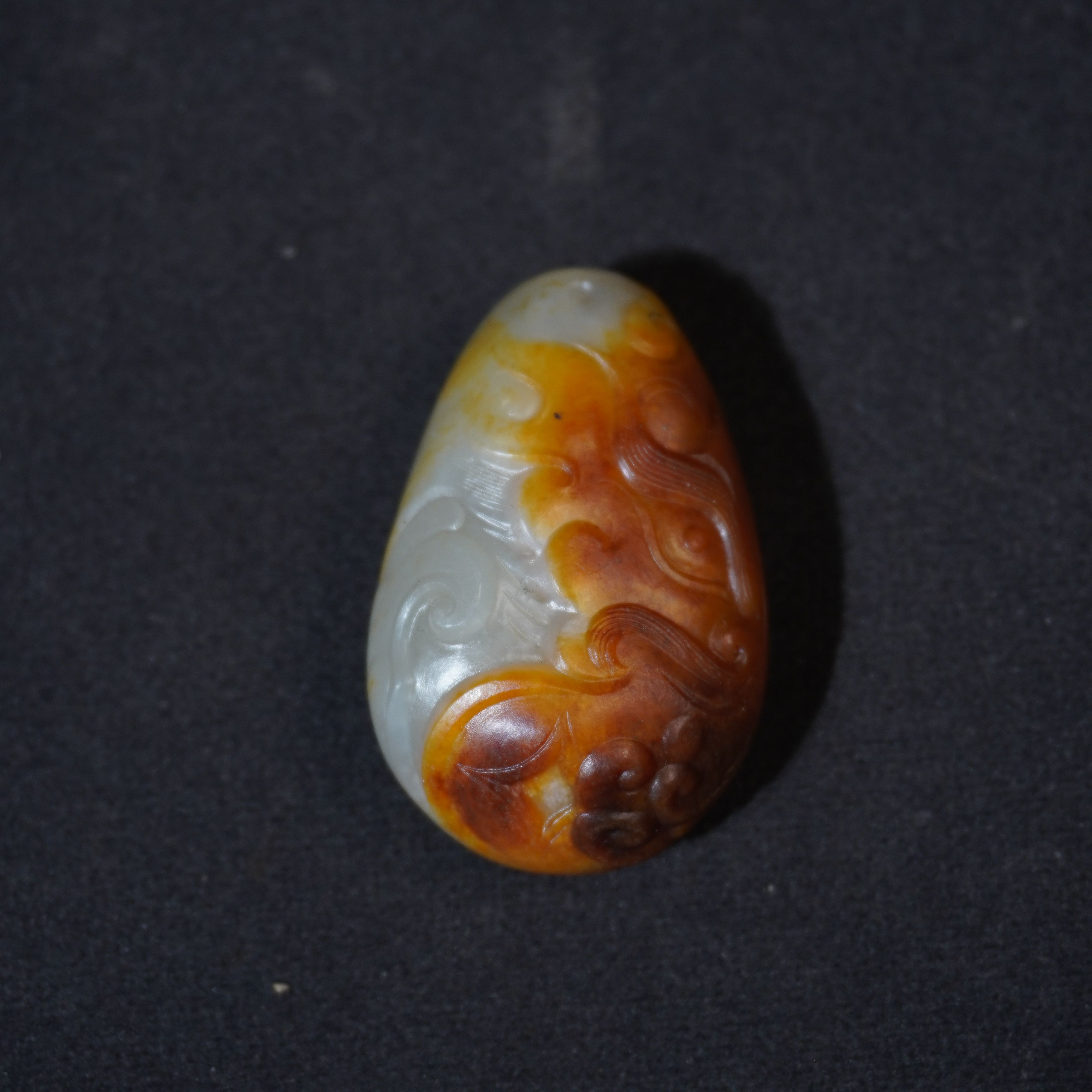 3NG12  清  和田玉凤鸟吊坠