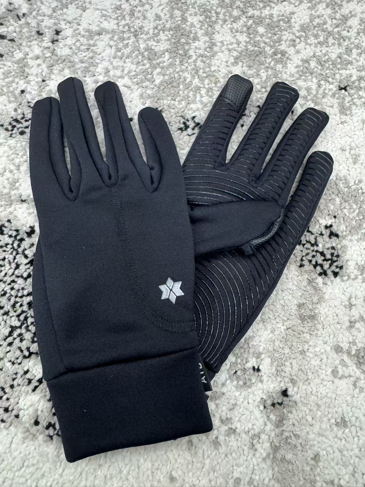 冬季男女跑步滑雪骑行用加绒保暖可触屏手套