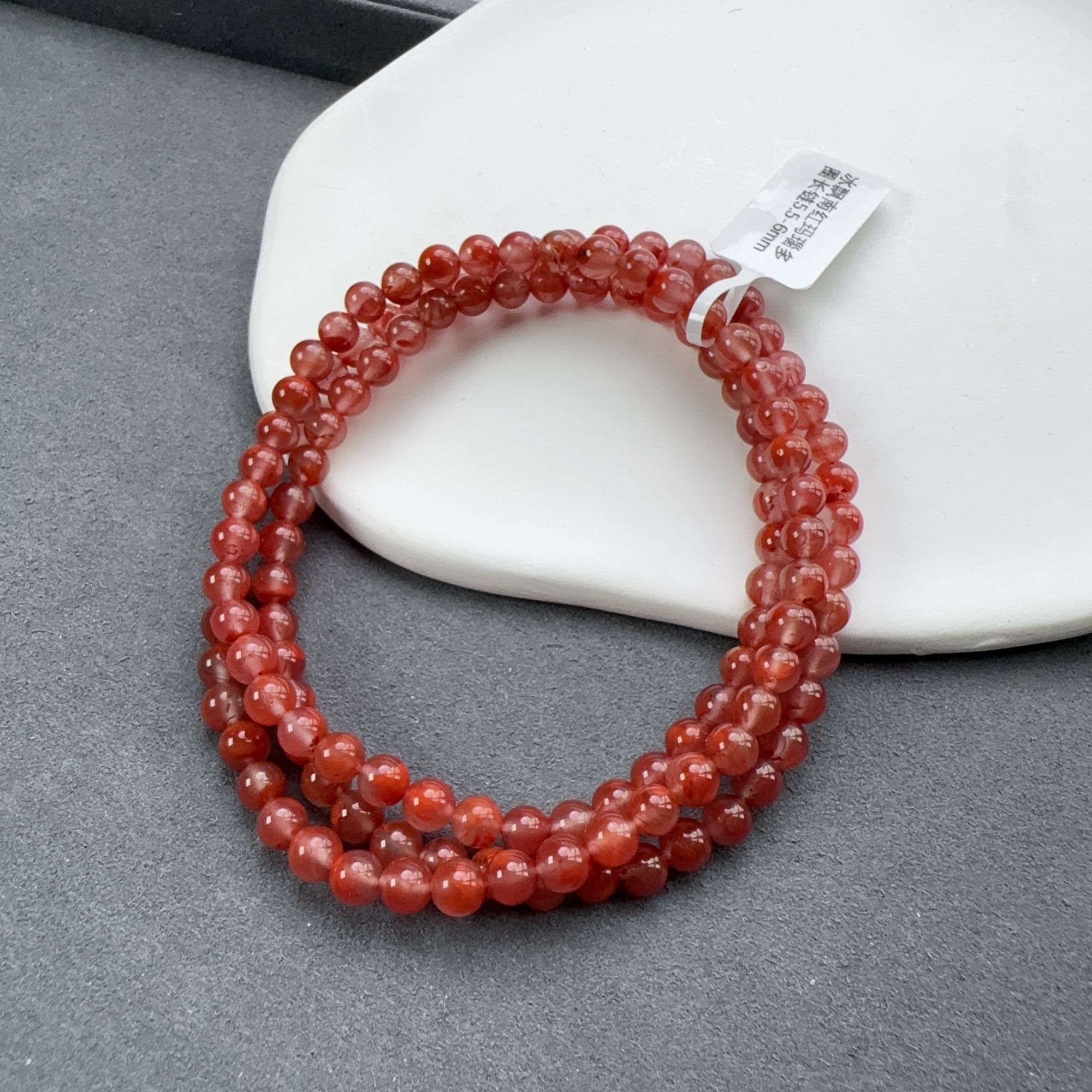 冰飘南红玛瑙多圈长链5.5-6mm