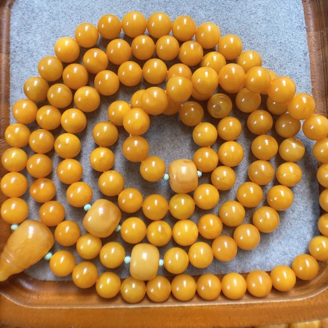 未镶嵌蜜蜡手串健**乐蜜蜡108