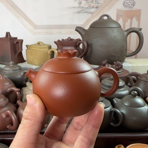 紫砂茶壶小红泥料100cc