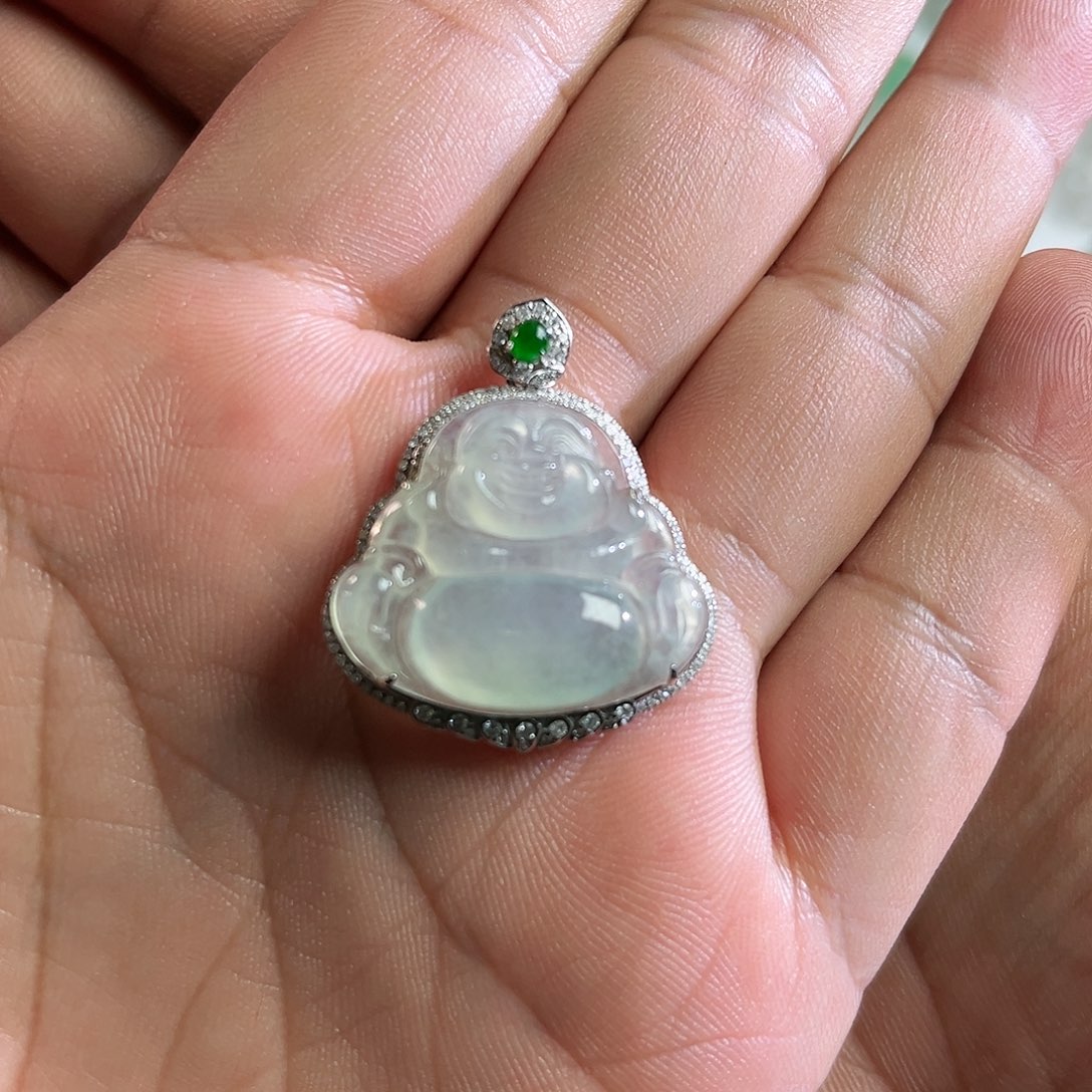 【闪购商品】翡翠颈饰18K金镶嵌天然