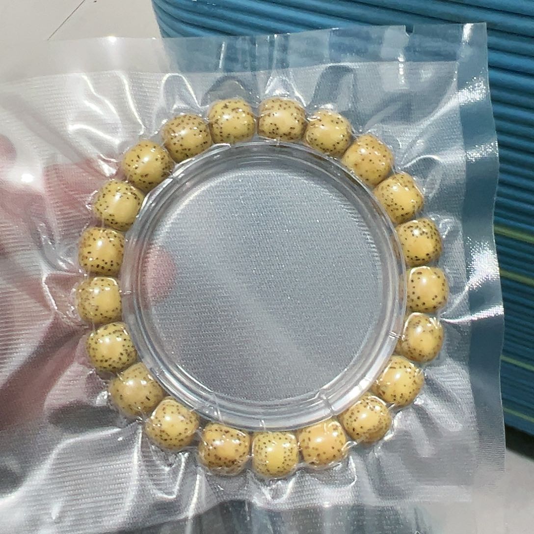 星月菩提手串26荣耀鸡油黄星月菩提单圈11