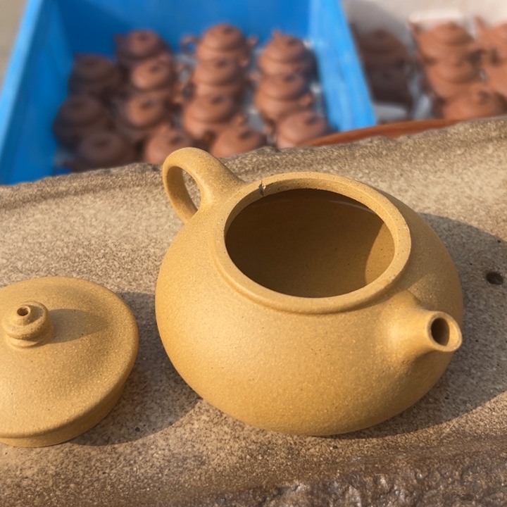 紫砂茶案黄金瑕疵寒江150cc