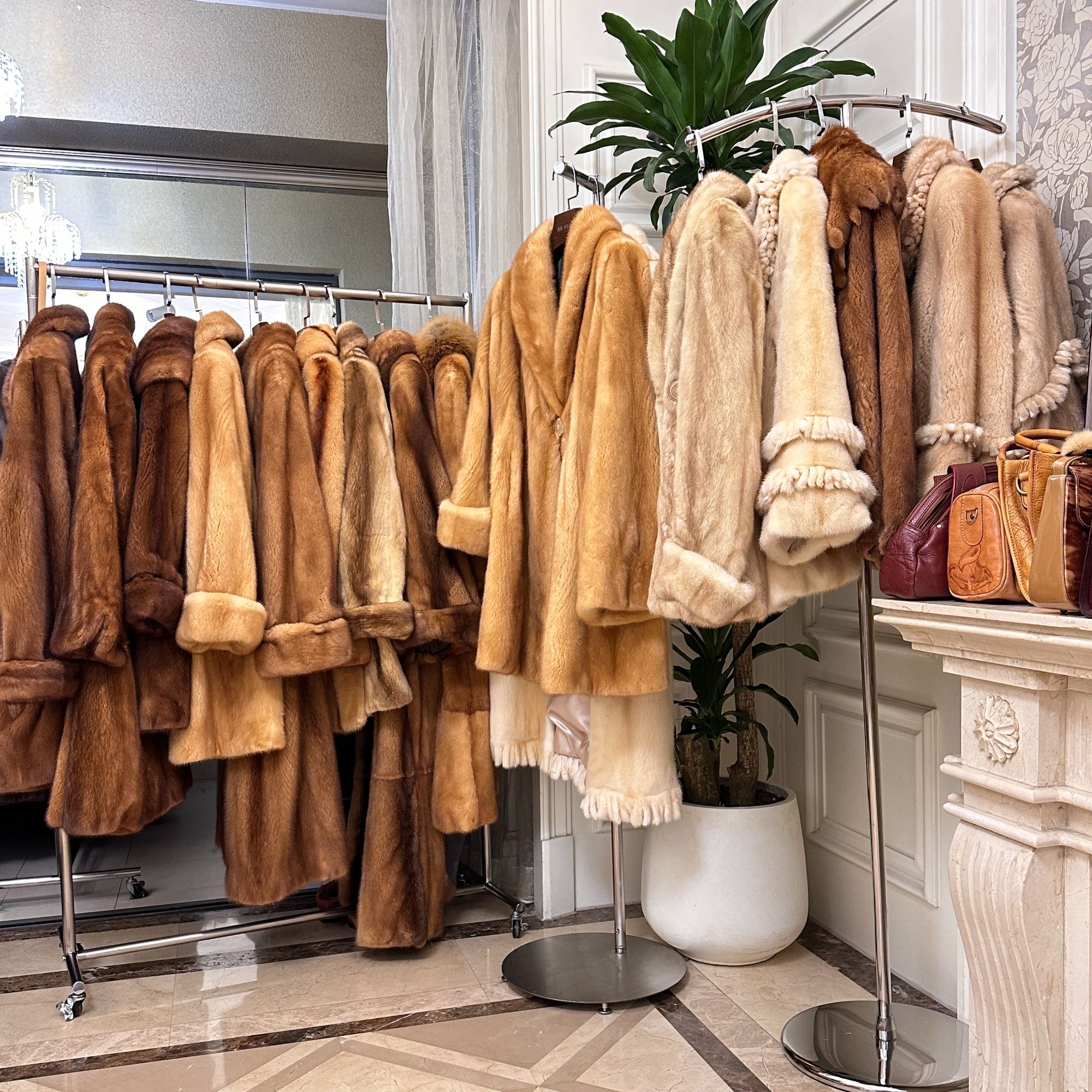 棉棉中古冬季外套Vintagefur24小时退换来回运费自理