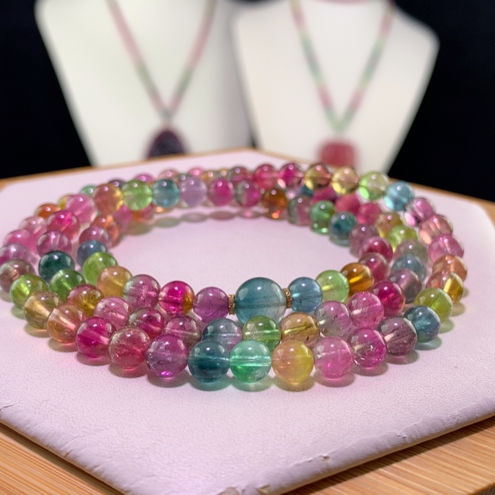 双色碧玺手链未镶嵌