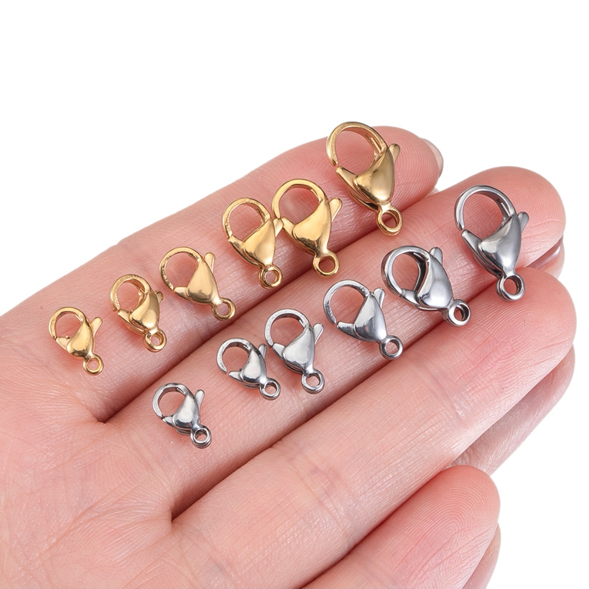 【安欣宠粉】12mm不锈钢龙虾扣手工diy链接口接头配件
