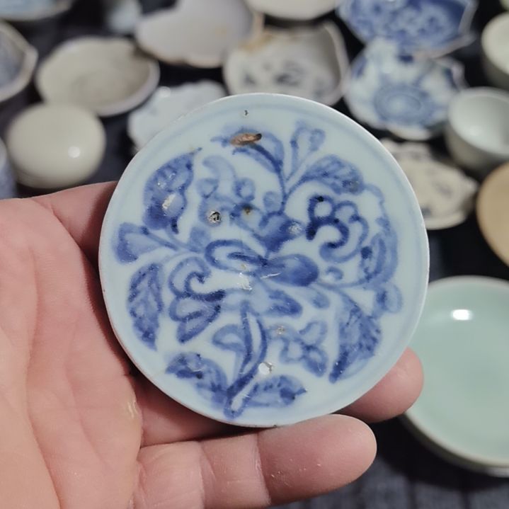 瓷片青花影青杯垫标夲