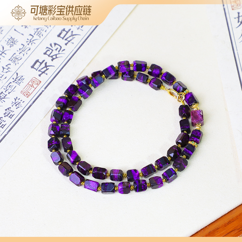 南非舒俱来18K火焰丝绒刻面项链/KTCB-4527-2/多样性发一件