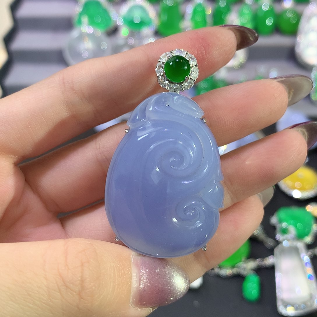 无吊坠925银初*?紫如意