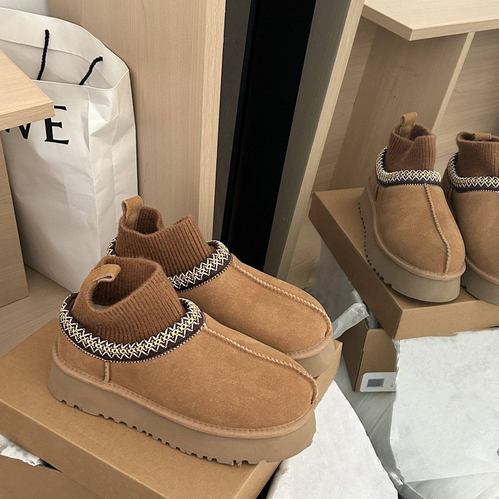 【袜口民族风】冬季雪地靴加绒加厚保暖防寒皮毛一体雪地靴