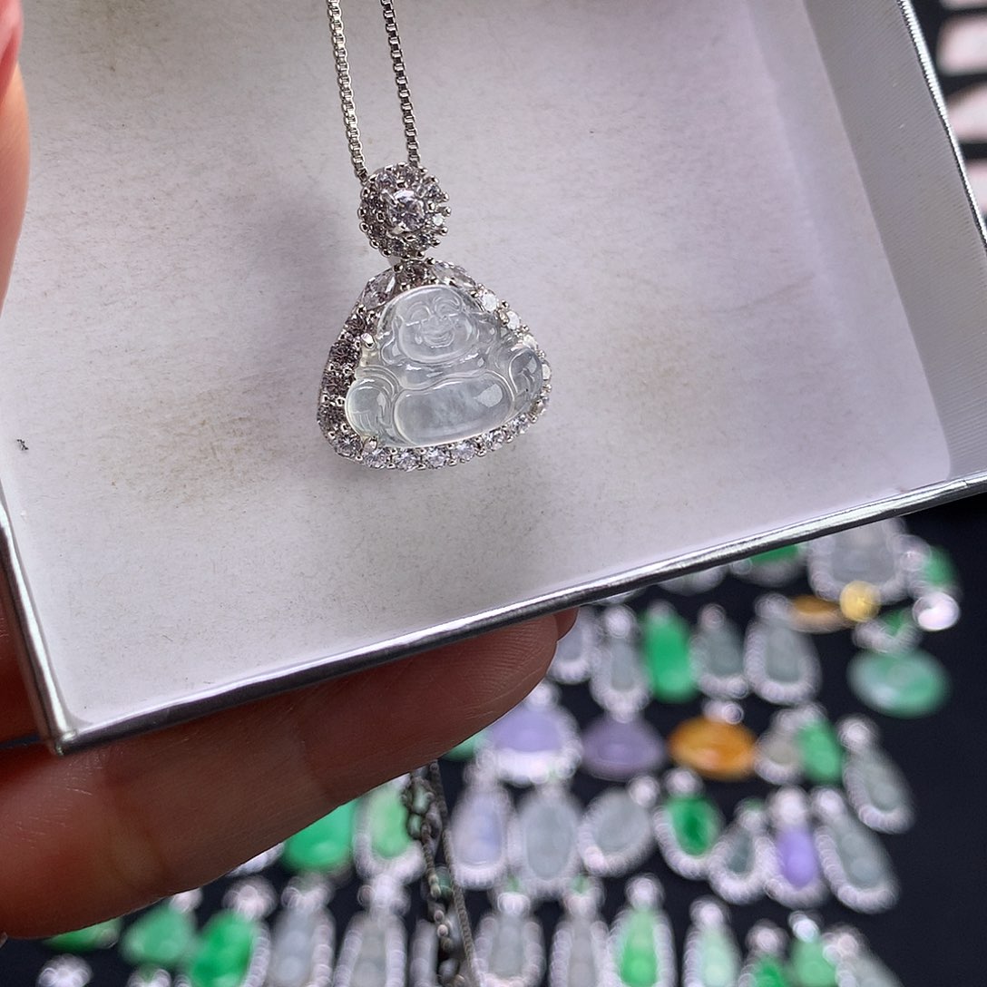 颈饰银S925镶嵌翡翠11111111