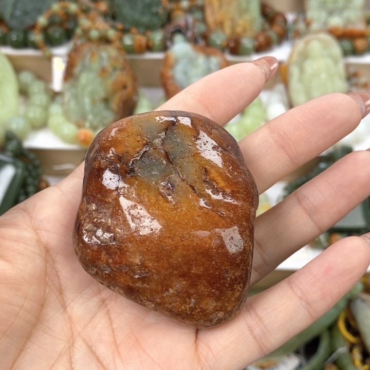 【闪购商品】透闪石质玉把件未镶嵌