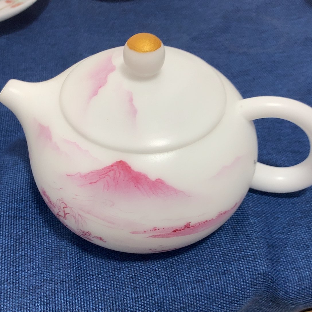 冰种素烧手绘西施壶