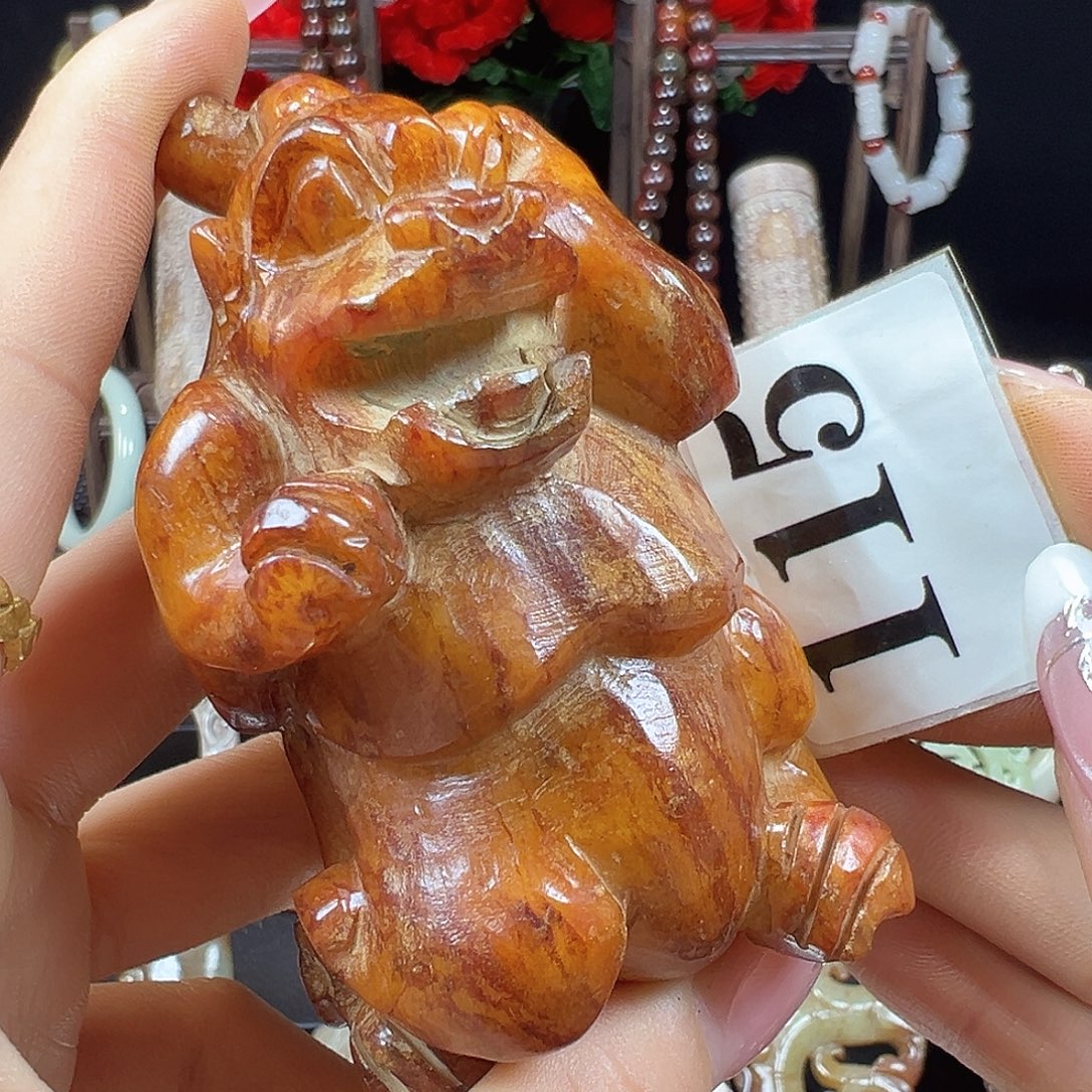 佛***忠和田玉未镶嵌挂件