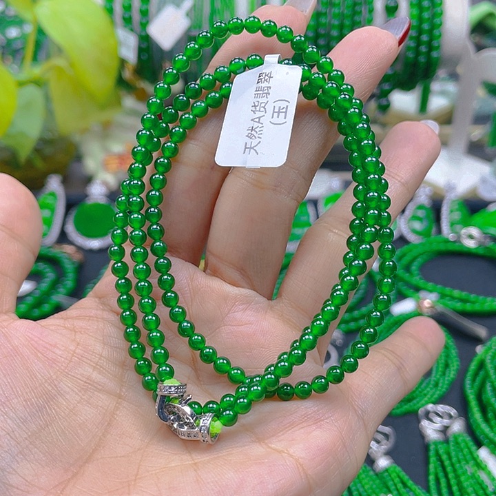 翡翠颈饰未镶嵌项链3.5