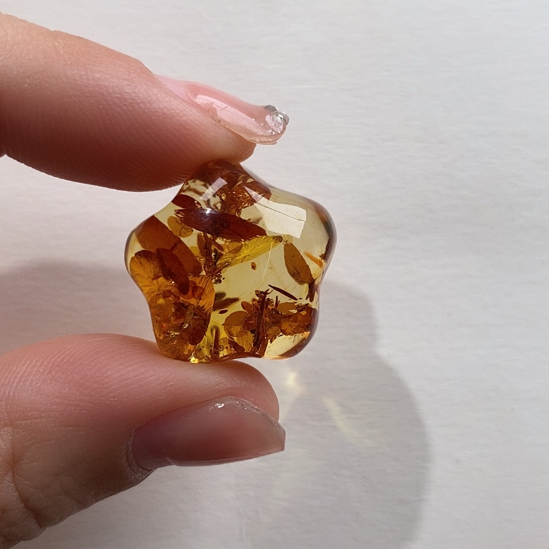 琥珀裸石未镶嵌天然原矿琥珀蜜蜡小星星