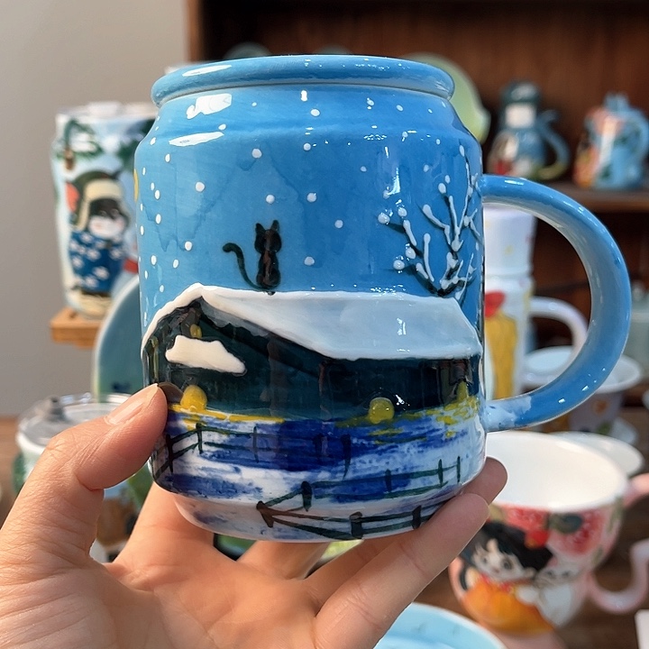 陶景德镇釉下手绘陶瓷 