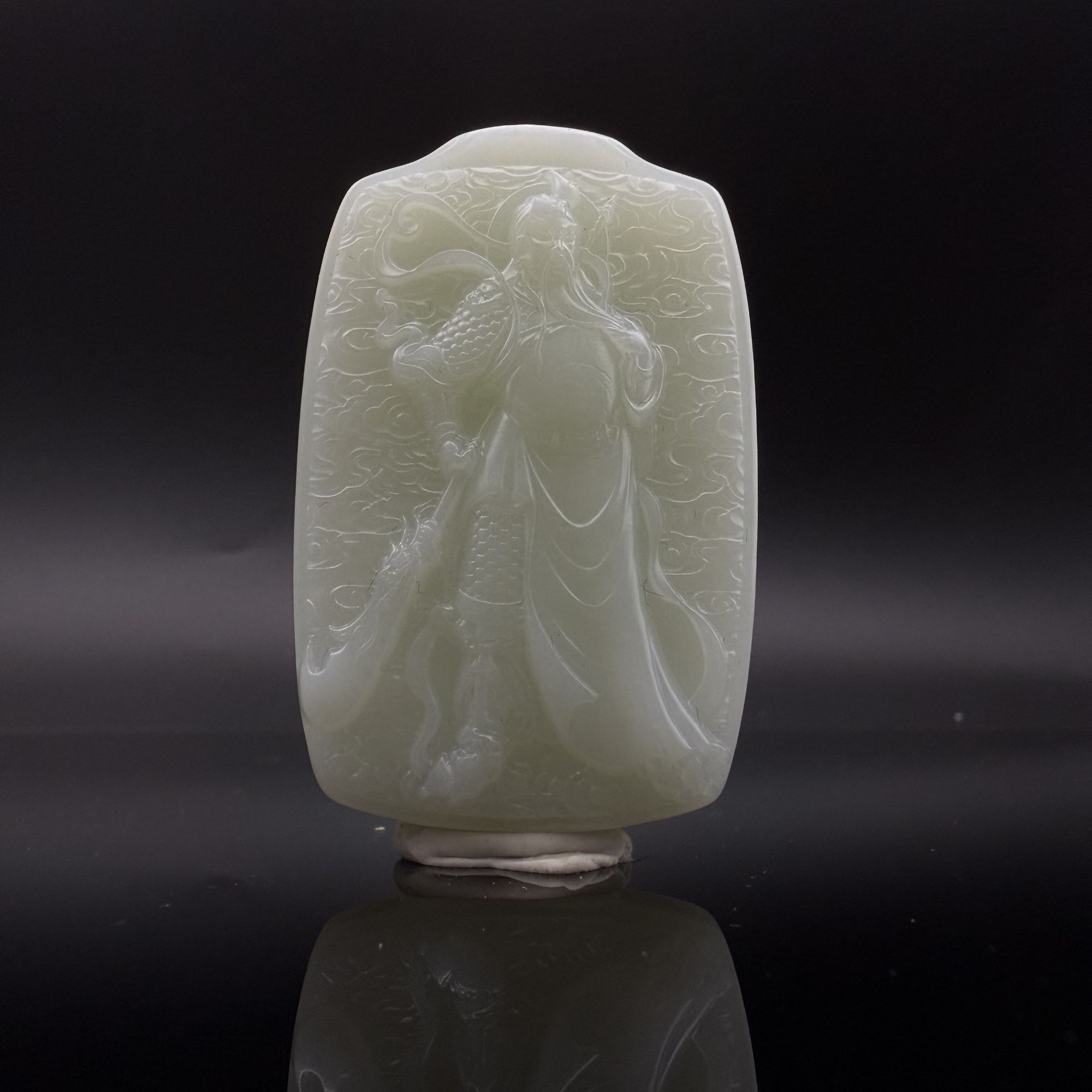 和田玉关羽吊坠 2754