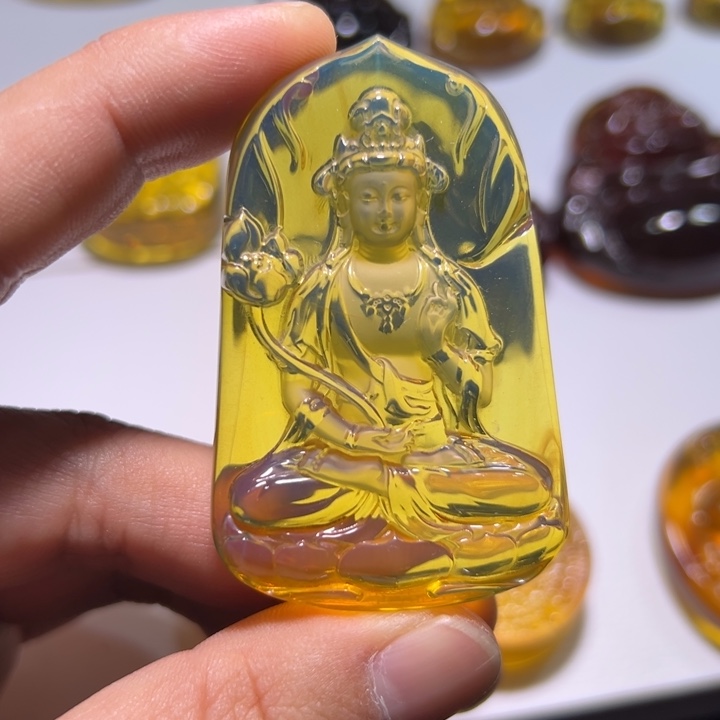 琥珀颈饰未镶嵌琥珀吊坠