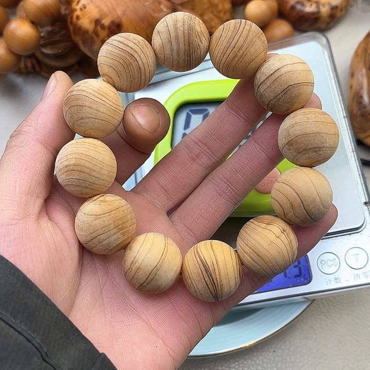 柏木（崖柏）手串/手链信*游20虎皮纹打磨补差