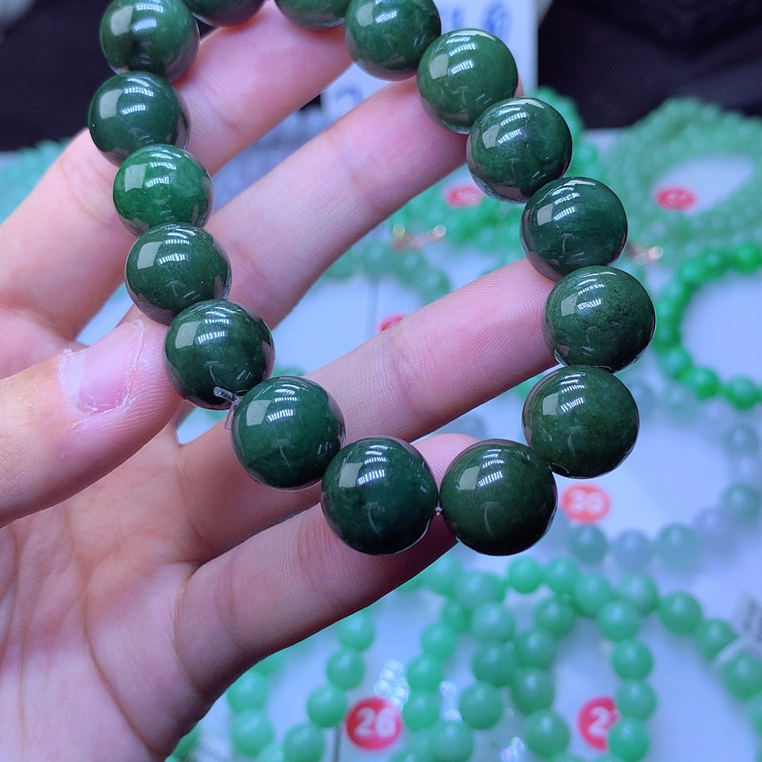 翡翠毛衣链未镶嵌卡13.5