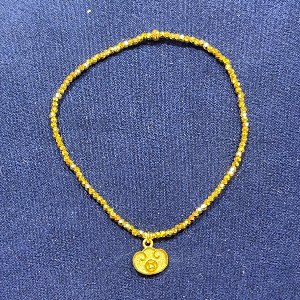 足金手链 足金999蹦迪钱币祥云手链 B4