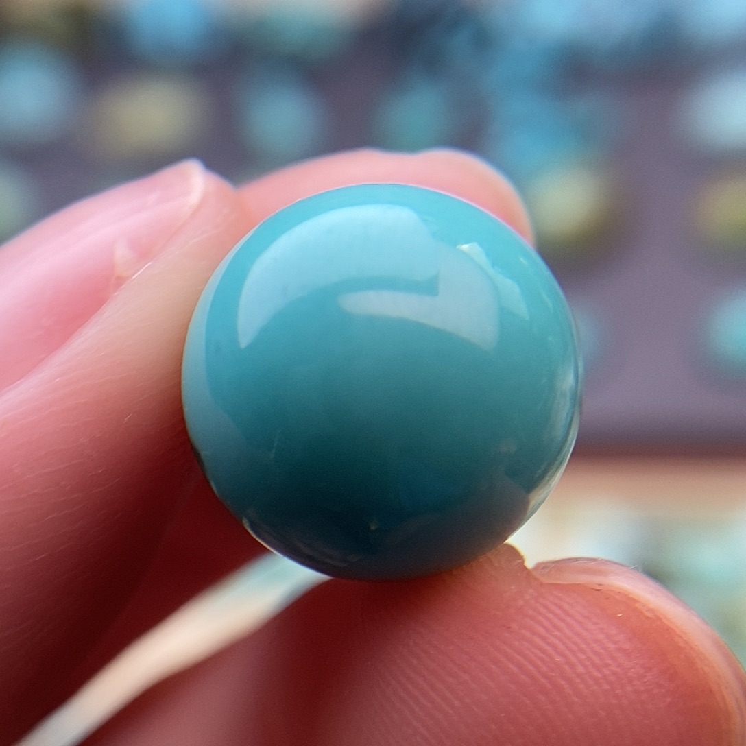 绿松石未镶嵌13.8mm 圆珠