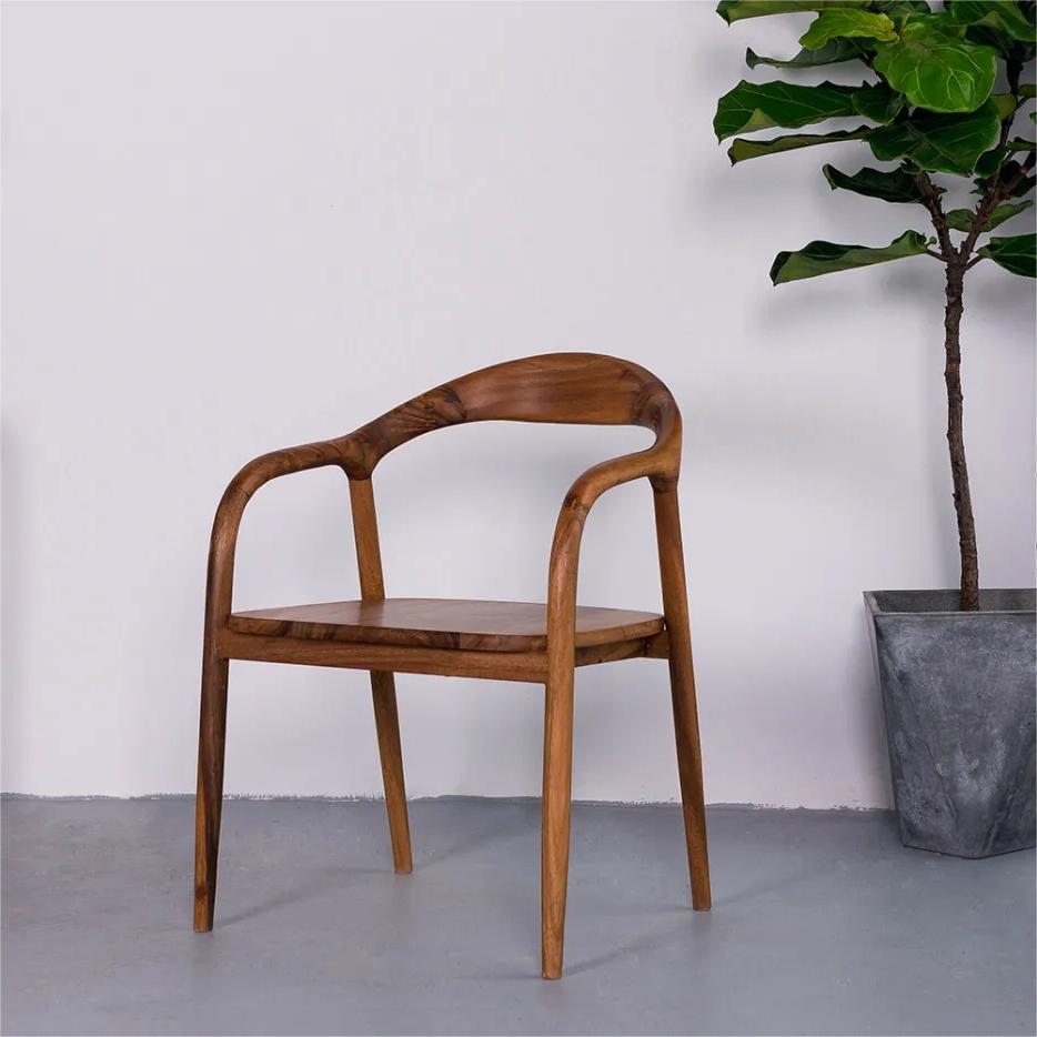 （买一送一，顺丰包邮）胡桃木公园椅实木休闲椅餐椅新中式家用简约