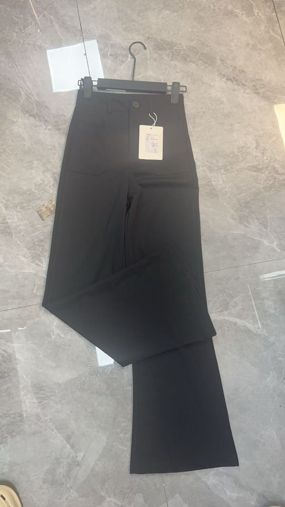 夏季薄款透气抗皱高腰显瘦百搭微喇女裤