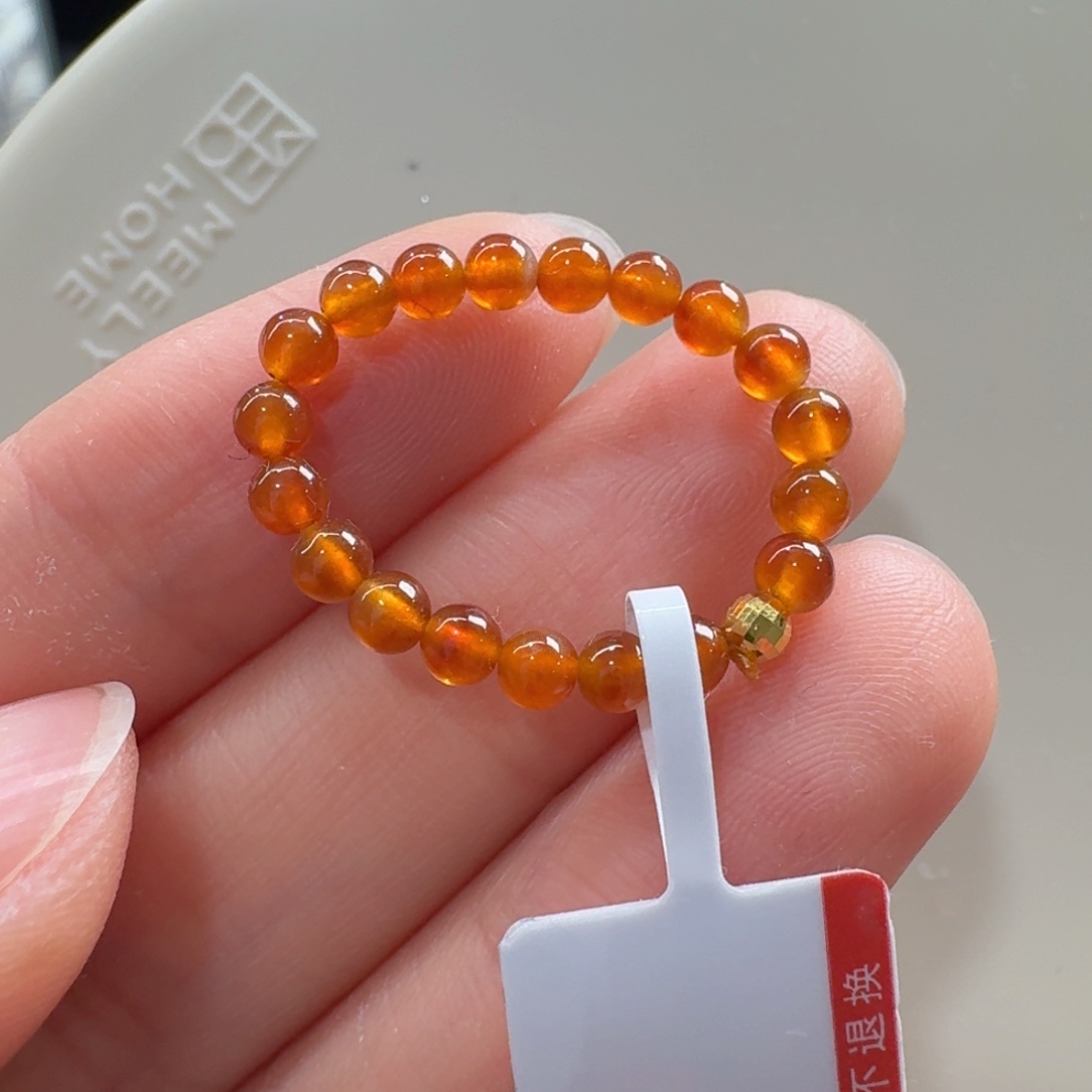 翡翠未镶嵌手链性价比巨高！炸光红翡小米珠3.1mm