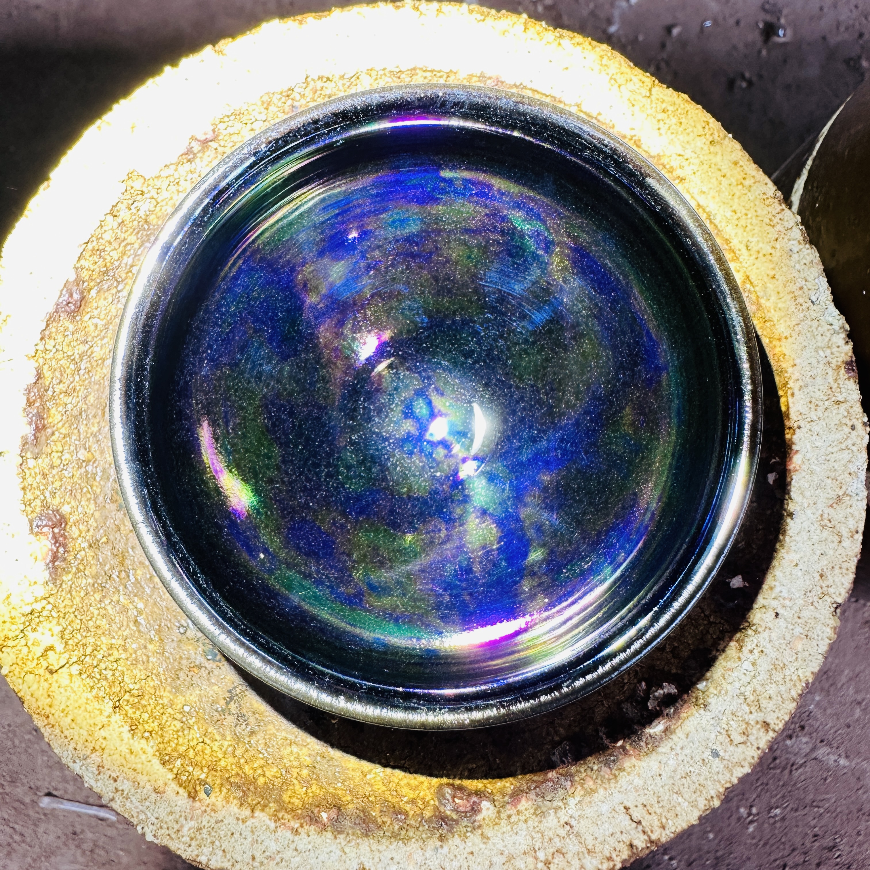建窑建盏  乌金星河盏
